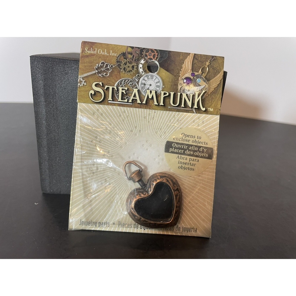Bronze Steampunk Heart‎ Locket Pendant